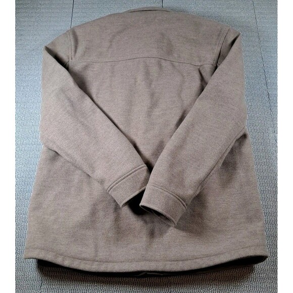 Zara Mens Tan Button Up Shacket Jacket Chest/ Side Pockets M Heavy Cozy Casual - Picture 6 of 6
